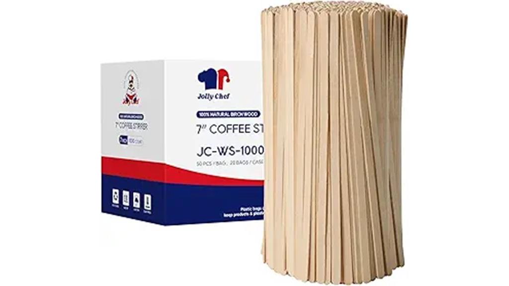 wooden coffee stirrer pack