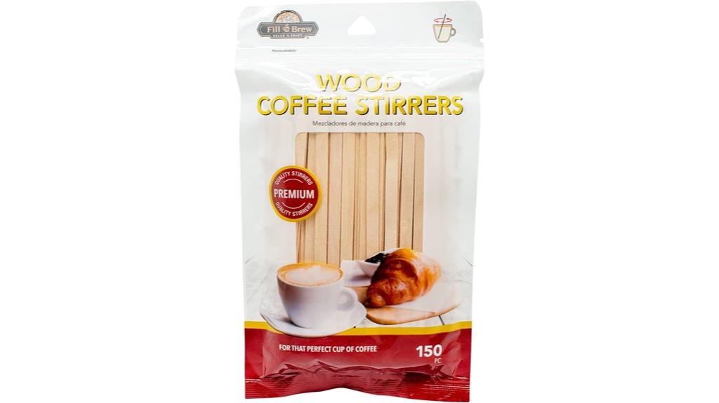 wooden coffee stirrers pack