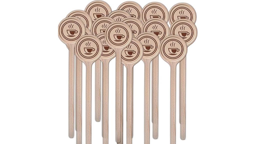 wooden coffee stirrers pack