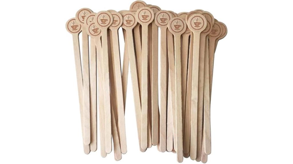 wooden coffee stirrers pack