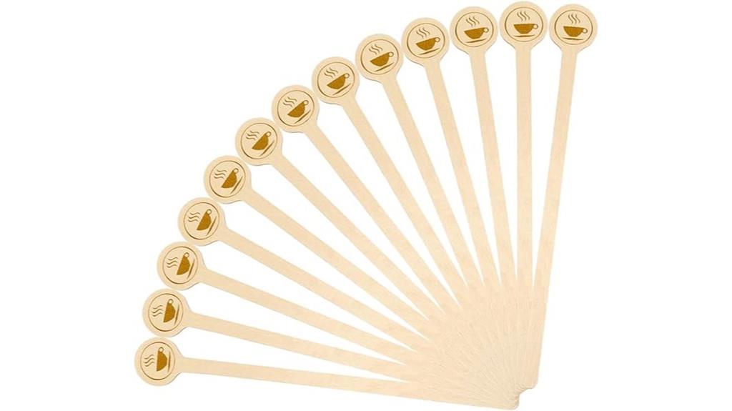 wooden coffee stirrers pack