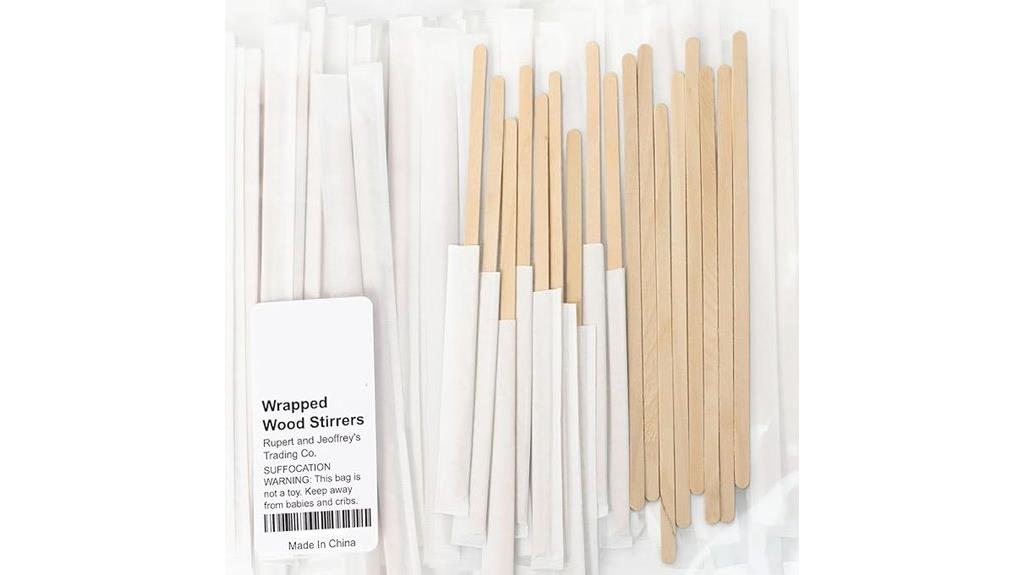 wooden stirrers for beverages