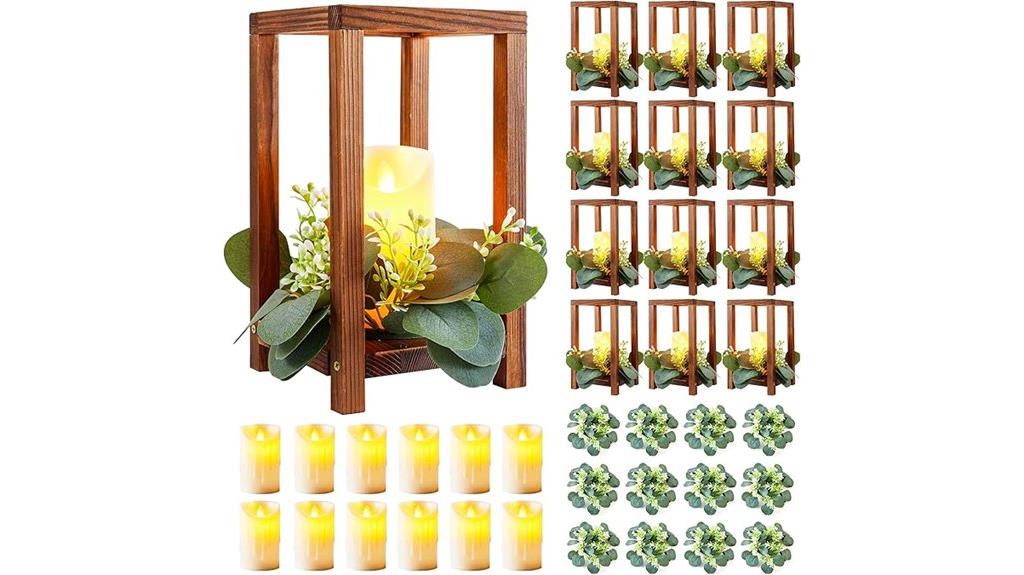 wooden wedding lantern centerpiece