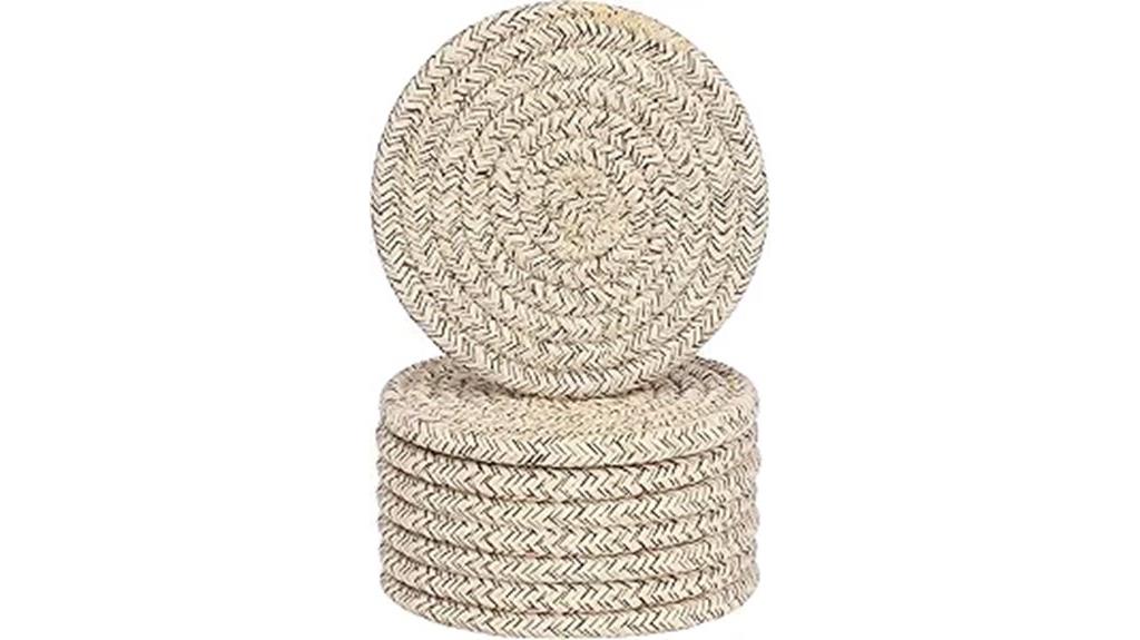 woven drink coasters set