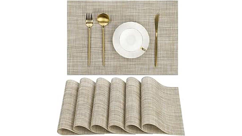 woven vinyl placemats set