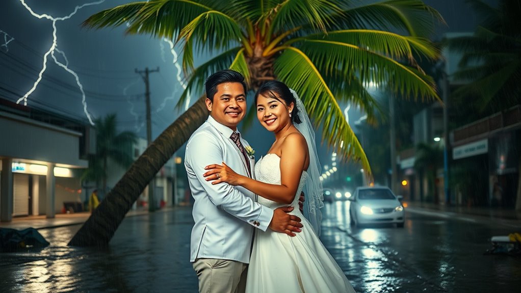 newlyweds typhoon survival