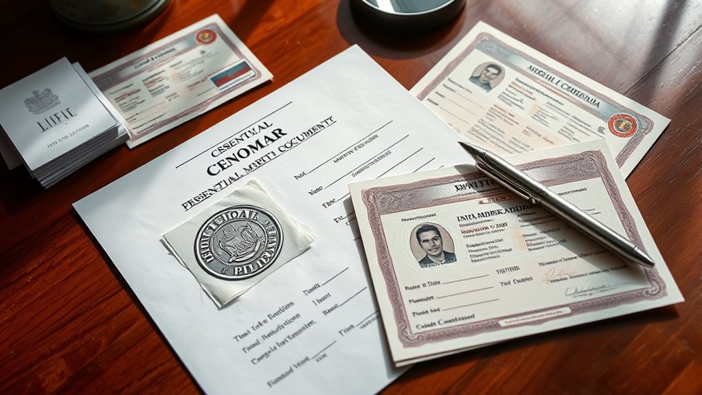 legal documents for marriage