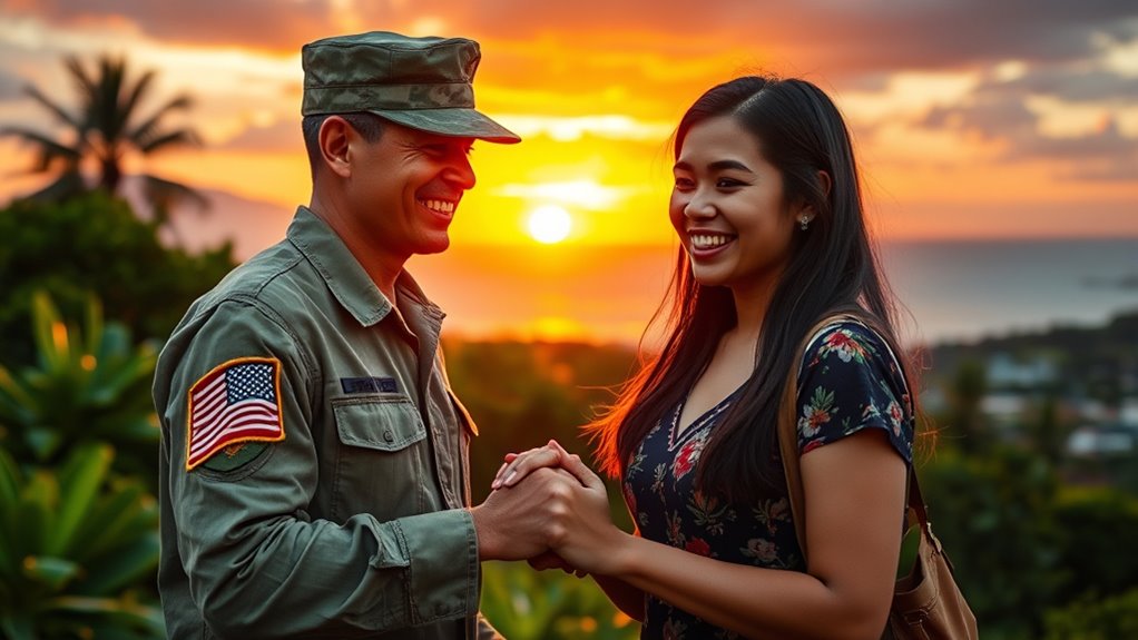 military love crosses oceans