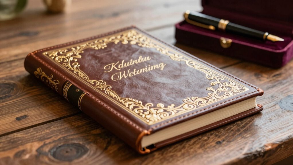 personalized engraved vow books