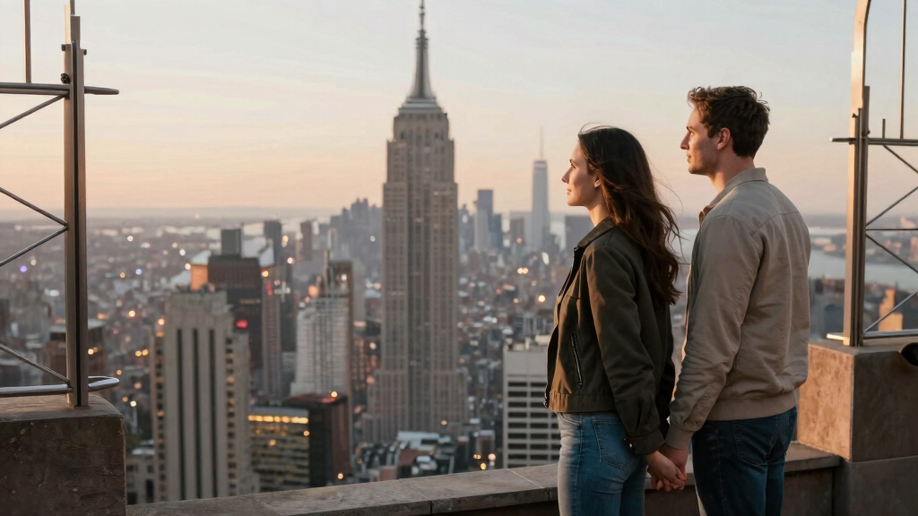 Couple On Empire State Building