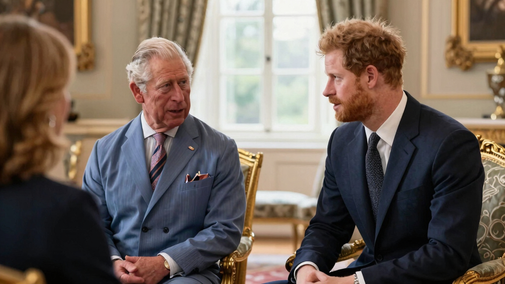 King Charles Prince Harry Meeting