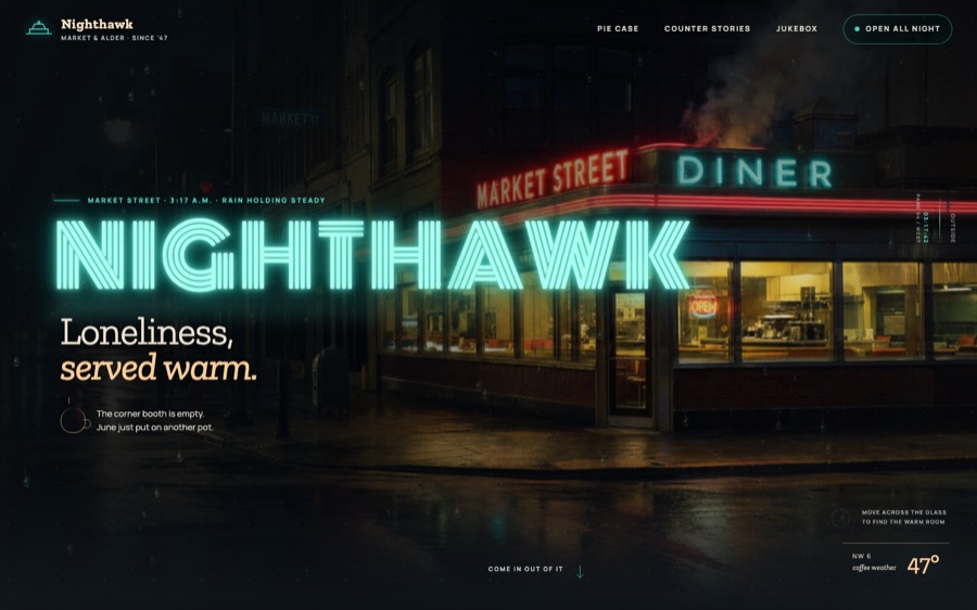 The Nighthawk Diner — Market Street, after midnight (FABLE/175)